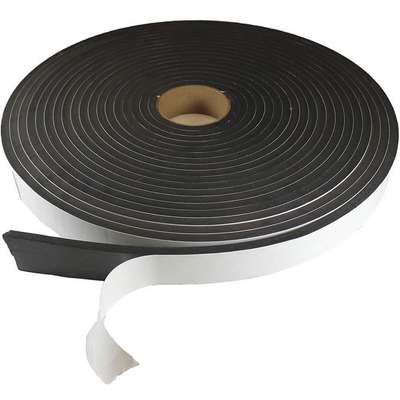 926683-8 Water-Resistant Closed Cell Foam Roll, Neoprene-EPDM-SBR, 1/2  Thick, 1 W X 50 ft. L, Black