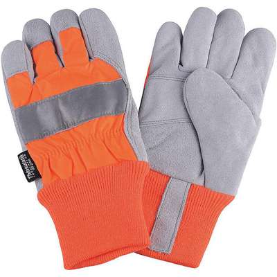 Leather Palm Gloves,Hi-Vis
