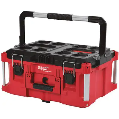 928488-4 Milwaukee Plastic, Tool Case, 22-1/8Overall Width, 16-1/4Overall  Depth, 11-1/8Overall Height