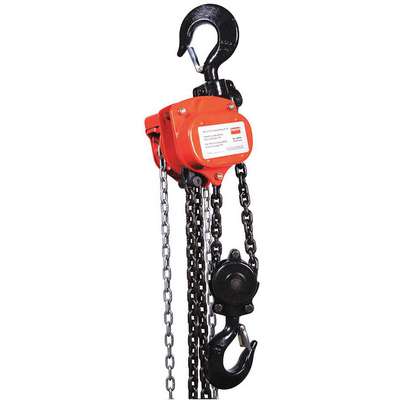 Load Capacity 1-29/64 Hook Opening 6000 lb Hoist Lift Manual Chain Hoist 15 ft 