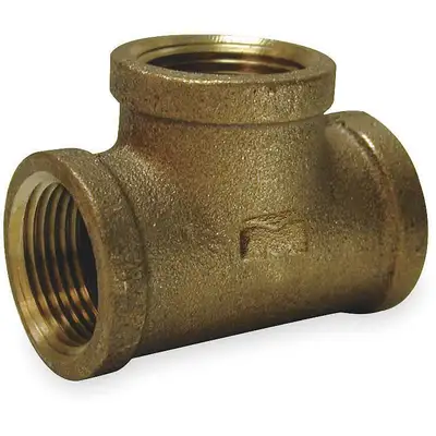 Tee,Red Brass,1 1/2 In,150 Psi,