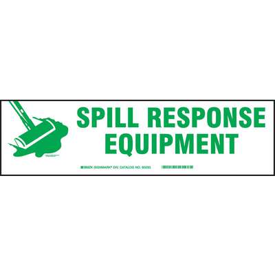 Spill Response Equipment Label