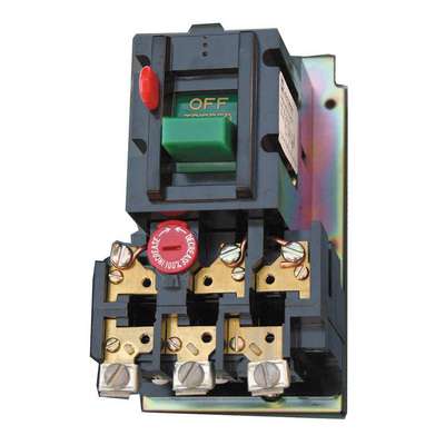 930502-7 Eaton Push Button Manual Motor Starter, Enclosure NEMA Rating No  Enclosure, 26 Amps AC, NEMA Size:M-1