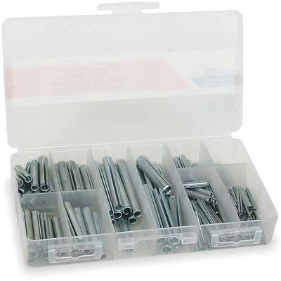 919126 Itw Bee Leitzke Carbon Steel Slotted Spring Pin Assortment, Zinc ...