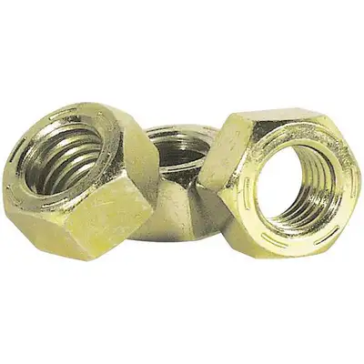 1/4-20 Grade 8 Finish Hex Nuts Yellow Zinc Plated Hardened Qty 100 