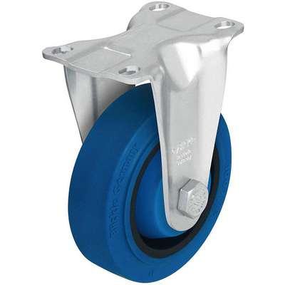Rgd Plate Caster,Rubber,4 In.,