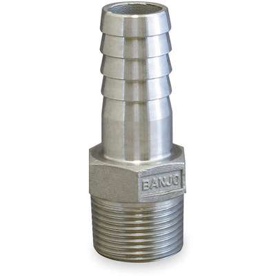 Hose Barb,1/4 x 1/4 In,316 SS