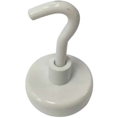 Magnetic Hook,White,9 Lb,1 In