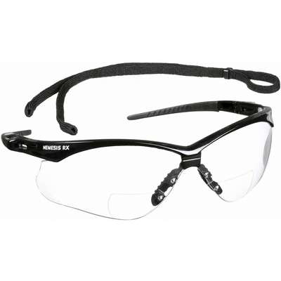 JACKSON SAFETY 28630 Nemesis Vision Correction Safety Glasses CLR 3.0 Diopt BLK 