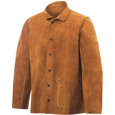 Welding Jacket,L,30",Brown