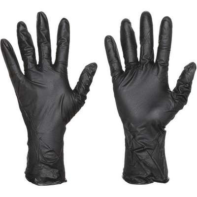 Interstate Safety 40310-6PK 5 Mil Black Powder-Free Nitrile Disposable Gloves - (Medium Size) - 600 Pieces