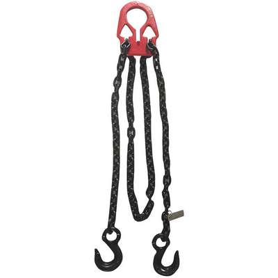 Grade 80 9/32 x 10 Triple Leg with Positive Locking Hooks and Adjusters Chain Sling 