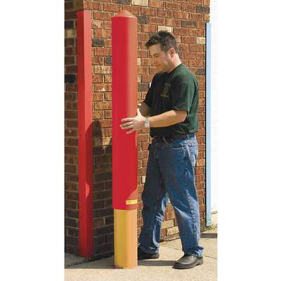 Post Sleeve,Smooth,H57In,OD9.375In,Red