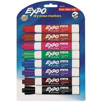 Dry Erase Marker,Asrt,Chisel,