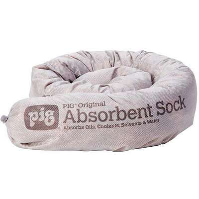 Absorbent Sock,Gray,6 Gal.,PK12