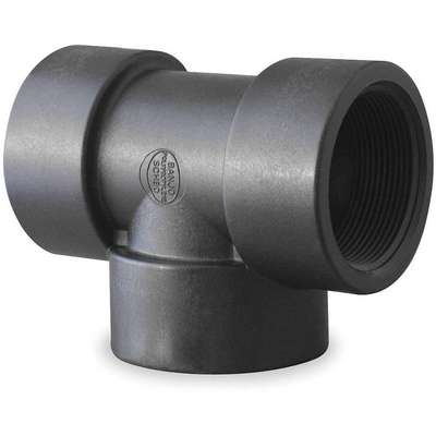 Tee,1 In,Fpt,Poly,150 PSI,Black
