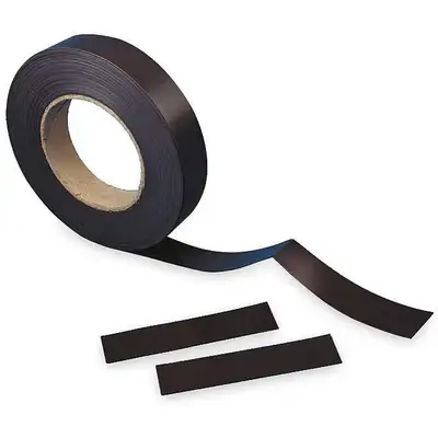 912059-8 Aigner Index Magnetic Plain Magnet Roll, Black, 50 ft.L x 1W, 1  EA