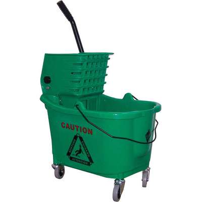 Mop Bucket And Wringer,Green,