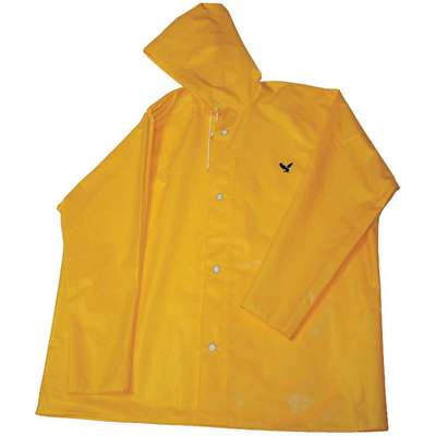 Rain Jacket With Hood,Gold,XL