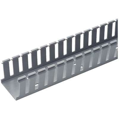Wire Duct,Wide Slot,Gray,3.25