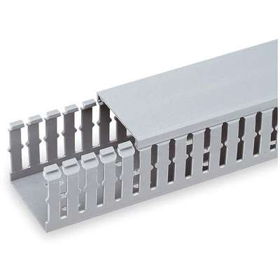 Wire Duct Cover,Flush,Gray,1-1/