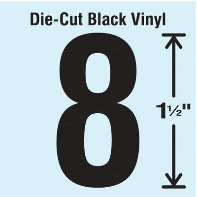 Die Cut Number Label, 8, 10