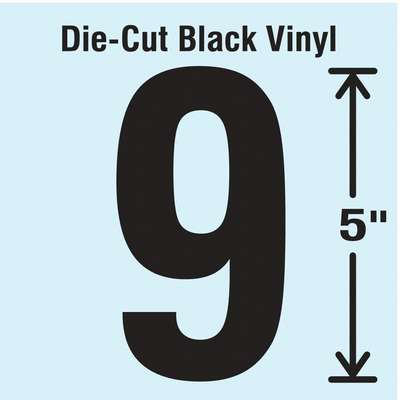Die Cut Number Label, 9, 10