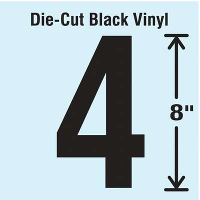 Die Cut Number Label, #4