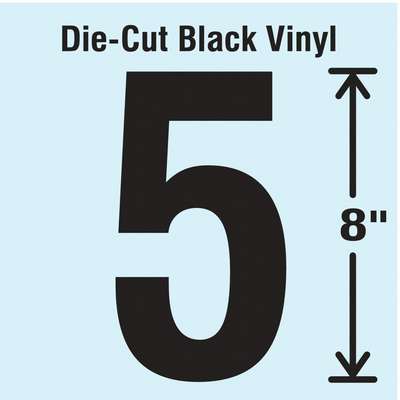 Die Cut Number Label, #5