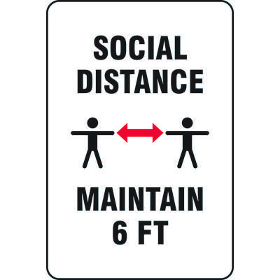 Social Distancing Sgn 18X12 Al