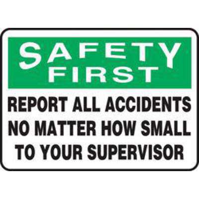 Safety First Sign,Adhsv Vnyl,