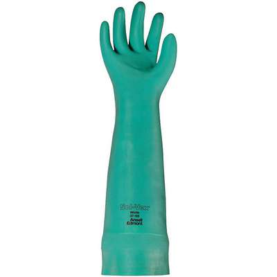22 mil Thick Ansell Size M Nitrile Chemical Resistant Gloves 18" Long 8 