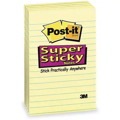 Super Sticky Notes,4 x 6 In.,