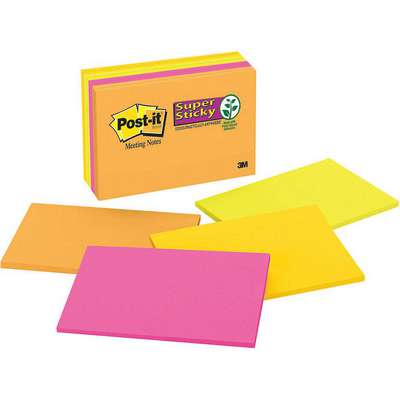 Super Sticky Notes,4x6 In.,PK8
