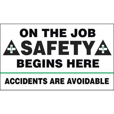 Safety Record Signs,28In x 4ft.