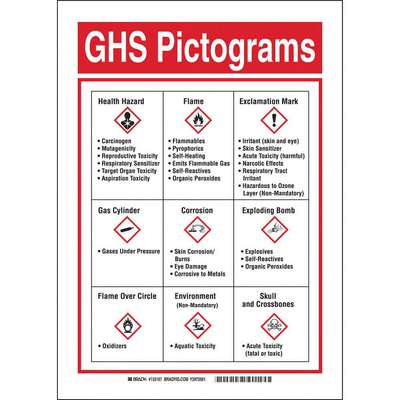 Ghs Sign,14in. H x 10in. W,