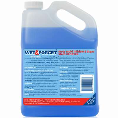 927214-3 Wet & Forget Algae, Mildew, Mold, Moss Remover, 1 gal. Jug,  Unscented Liquid, 1 EA