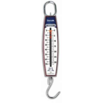 911950-4 Taylor Mechanical Hanging Scale, Analog Linear Display