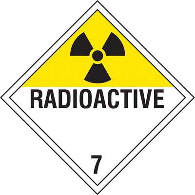 Vehicle Plcard,Radioctve With