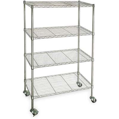 Wire Shelving,Mobile,67" H,