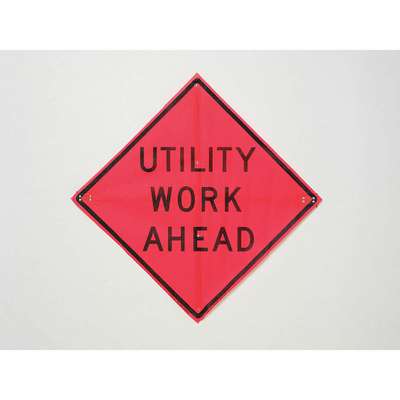 Road Sign,Utility Work Ahead,