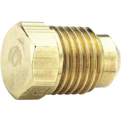 Plug,Brass,Tube,1/2 In.,3/4-16,