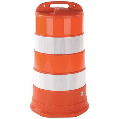 Traffic Barrel,White/Orange,