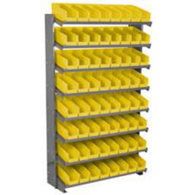 Rack W/ 64+8 Shelf Bins