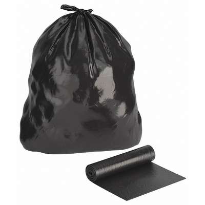 Trash Bag,Black,26inWx43inL,
