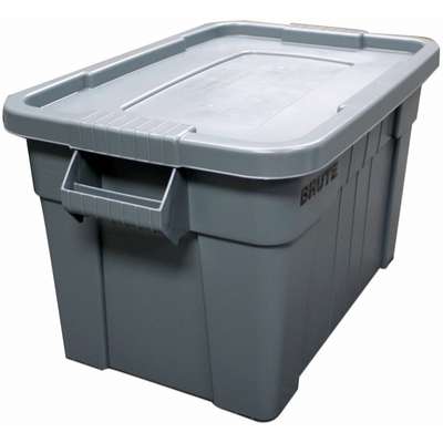912852-6 Rubbermaid 20 Polypropylene, Storage Tote; 15-1/8