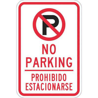 No Parking Sign,18"H,12"W,