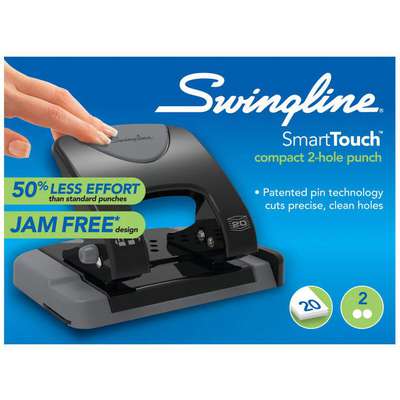 Swingline 2 Hole Punch, Comfort Handle Two Hole Puncher, 28 Sheet Punch  Capac 