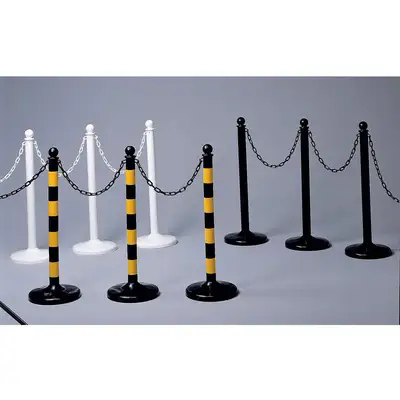 Stanchions, Ylw/Blk, Pk 6