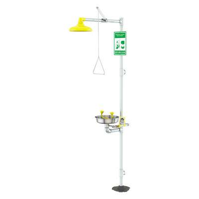 Drench Shower,Yellow,SS,94-3/4